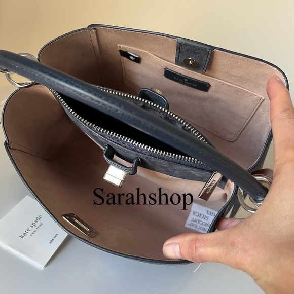 ♠️Kate Spade Phoebe Suede Embroidered Medium Top Handle Bag - Picture 8 of 11